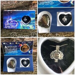 Zodiac Cancer‎ Love Oyster Pearl Pendant Necklace Oyster Kit Set